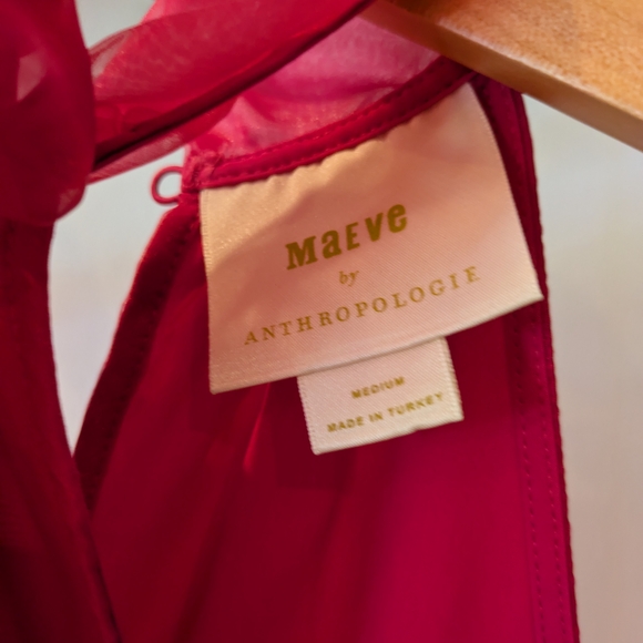 Maeve Organza Bow Mini Dress Size M - Picture 5 of 7